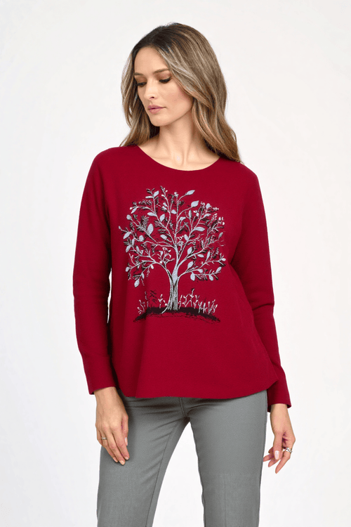 Pulover damă bordo Adina Natalee