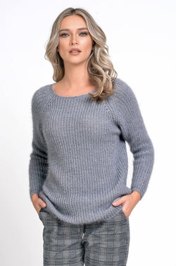 Pulover dama Gri inchis Briana Natalee Fashion