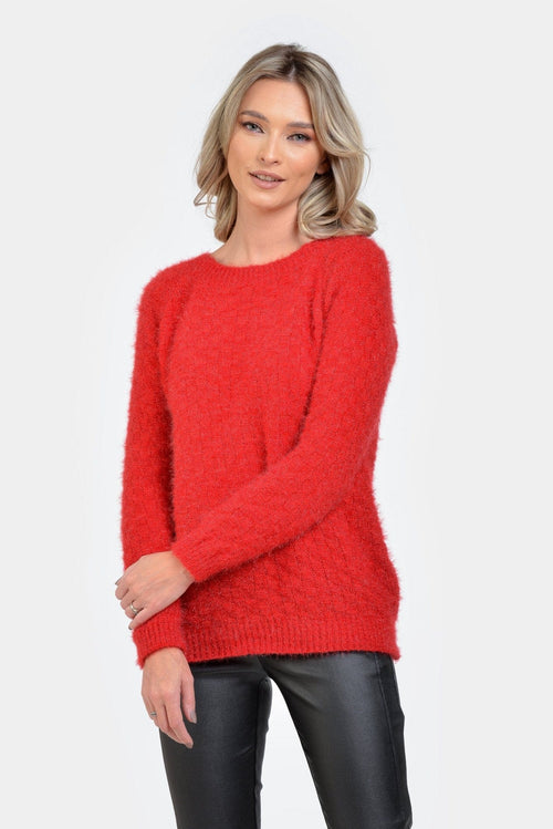 Pulover dama rosu Adelaida Natalee Fashion