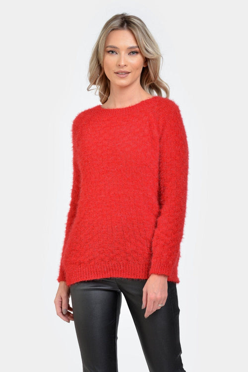 Pulover dama rosu Adelaida Natalee Fashion