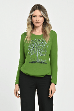 Pulover damă verde Abigail Natalee