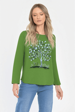 Pulover damă verde Abigail Natalee