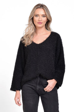 Pulover casual negru Gardenia Natalee Fashion