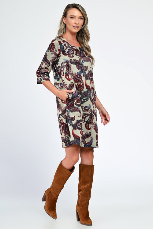 Rochia damă casual paisley Eliza Natalee Fashion