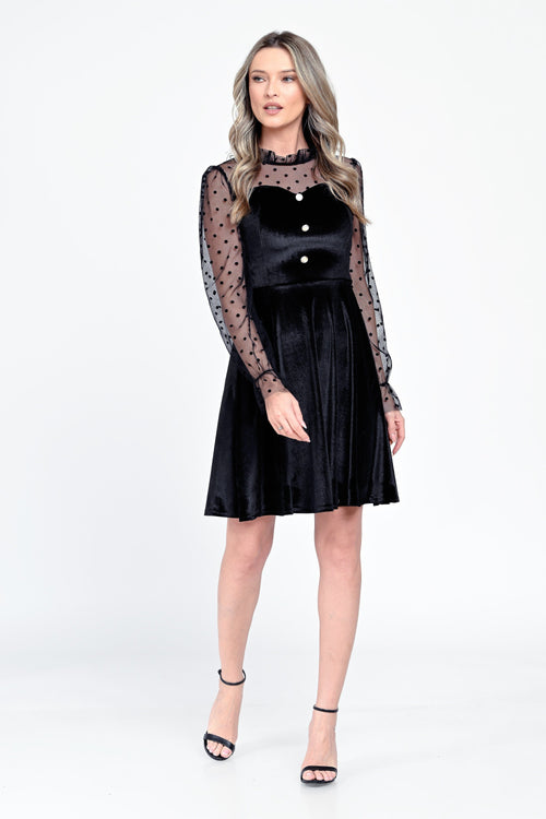 Rochia dama eleganta Velur Natalee