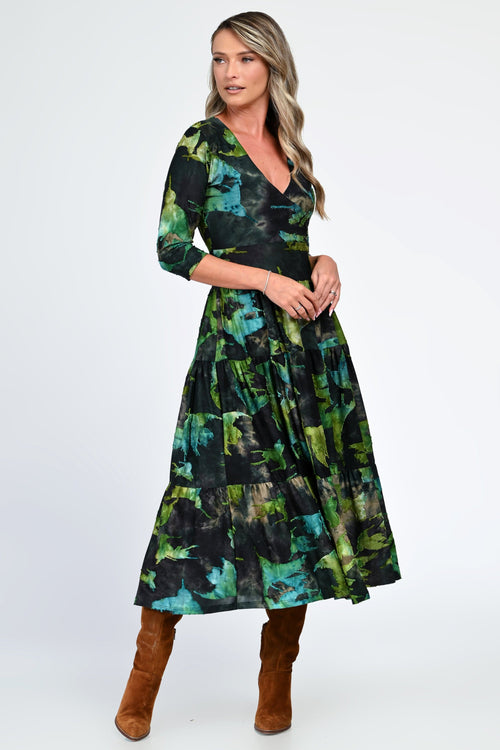 Rochia damă midi verde Aylin Natalee Fashion