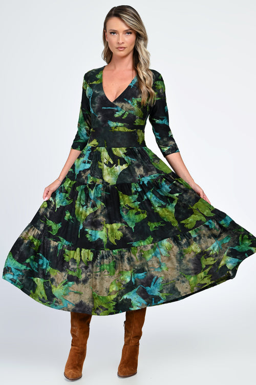 Rochia damă midi verde Aylin Natalee Fashion