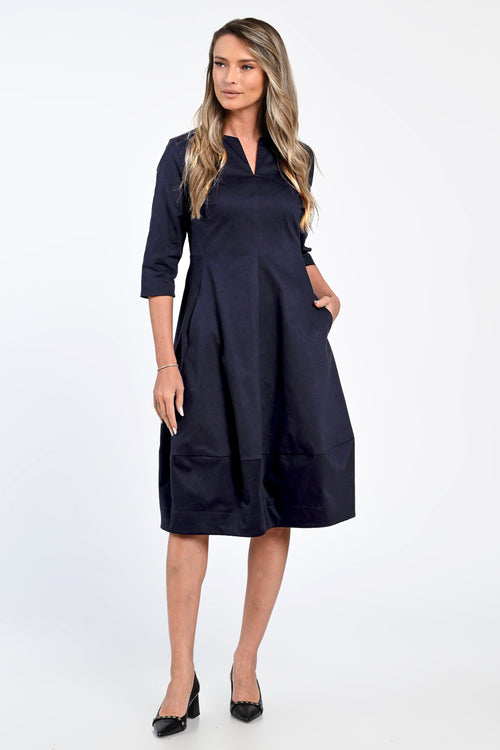 Rochie bleumarin midi Clara Natalee