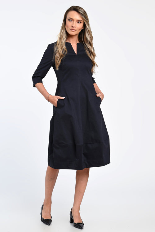 Rochie bleumarin midi Clara Natalee