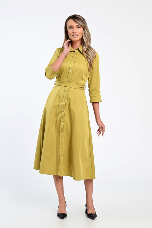 Rochie cămașă galben muștar Daria Natalee