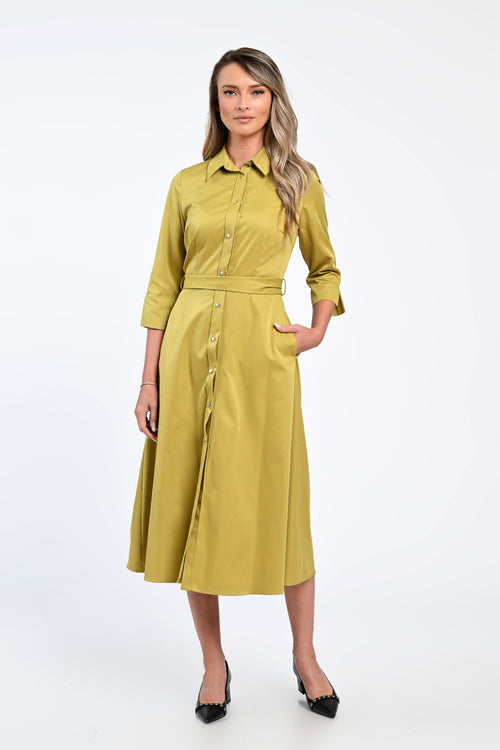 Rochie cămașă galben muștar Daria Natalee