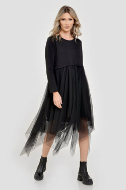 Rochie casual negra 3/4 Dumitra Natalee Fashion