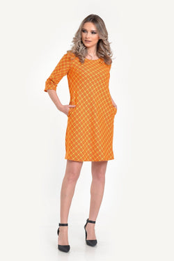 Rochie casual orange carouri Ayline Natalee Fashion