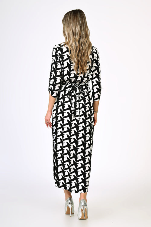 Rochie dama alb & negru Simina Natalee