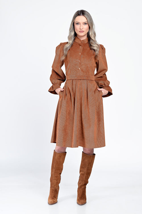 Rochie dama caramiziu Ellis Natalee Fashion