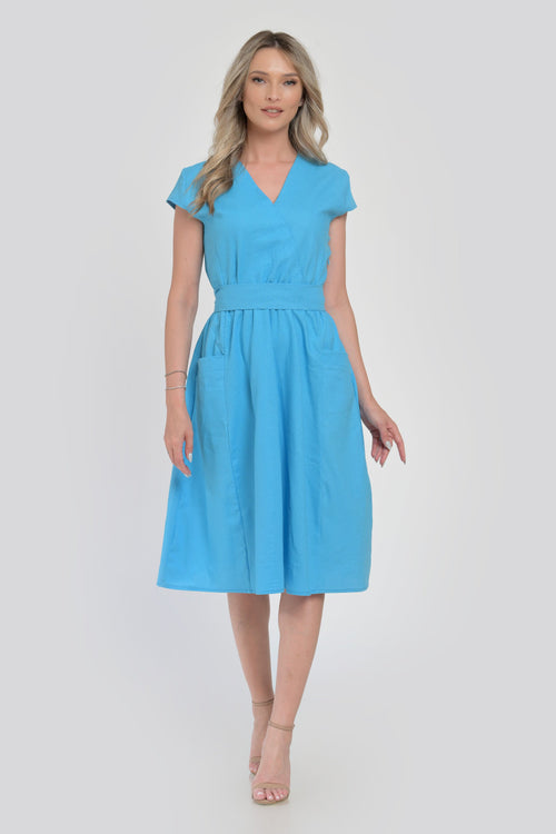 Rochie dama de vara turqoise Anastasia Natalee