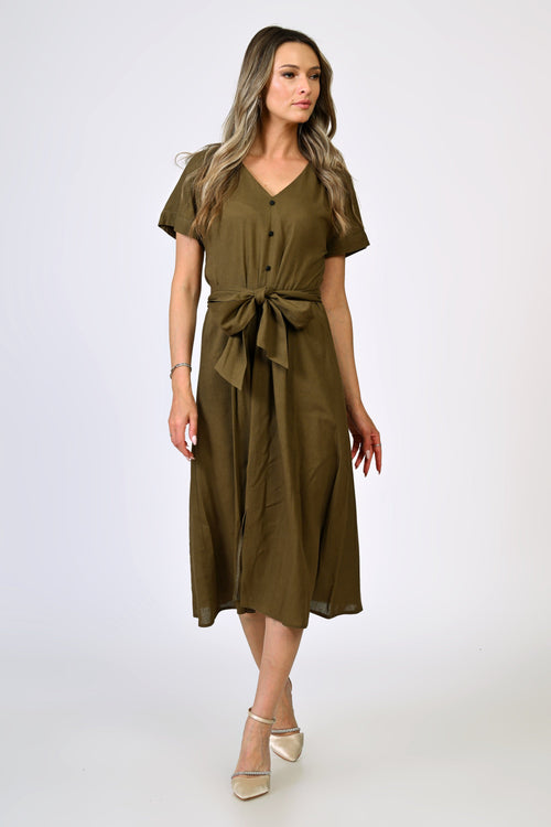 Rochie dama kaki Aritina Natalee