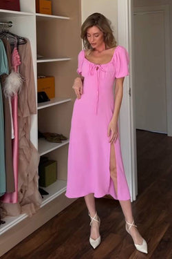 Rochie de vara roz Monica Natalee