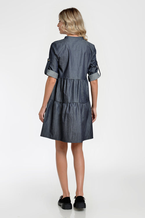 Rochie denim inchis Flavia Natalee Fashion