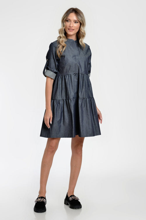 Rochie denim inchis Flavia Natalee Fashion