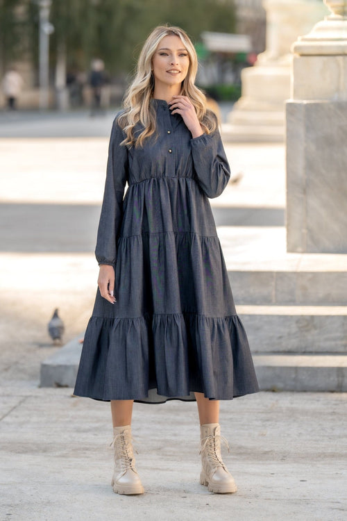 Rochie denim Paola Natalee Fashion