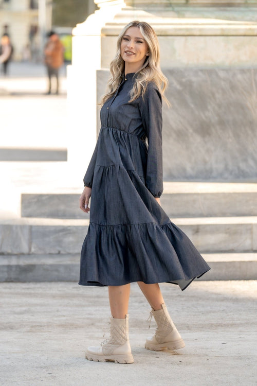 Rochie denim Paola Natalee Fashion