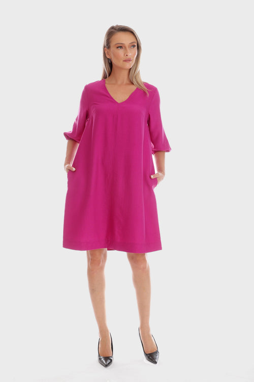 Rochie Eranthe A-line fuchsia Eranthe
