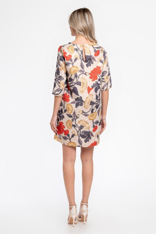 Rochie in A cu flori insertie lurex Luna Natalee Fashion