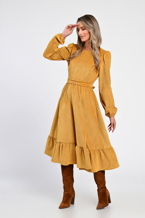 Rochie midi din raiat Mara Natalee