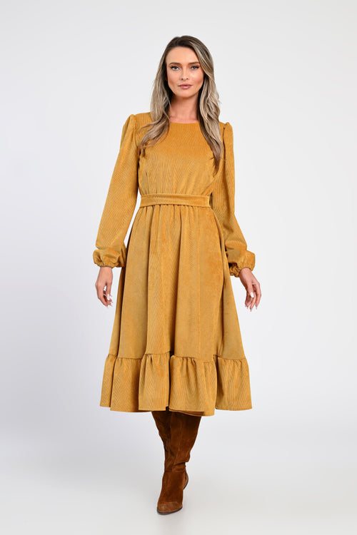 Rochie midi din raiat Mara Natalee