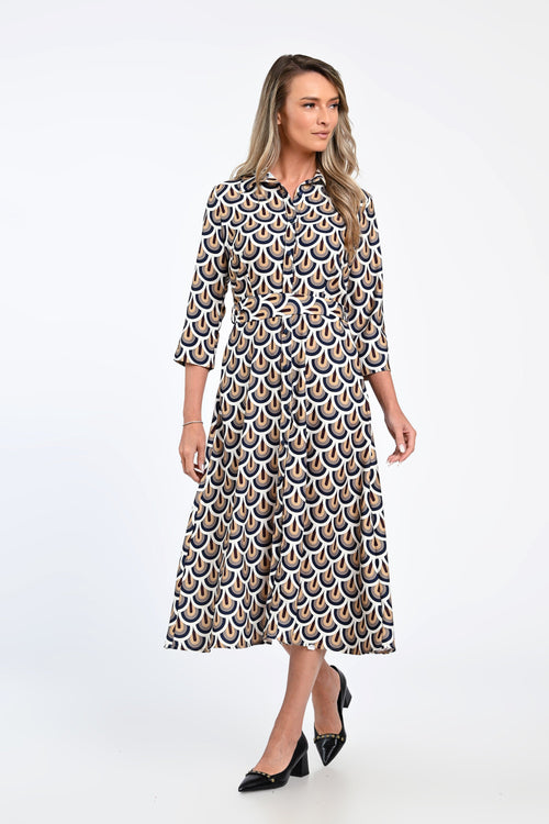 Rochie midi imprimată Sonia Natalee