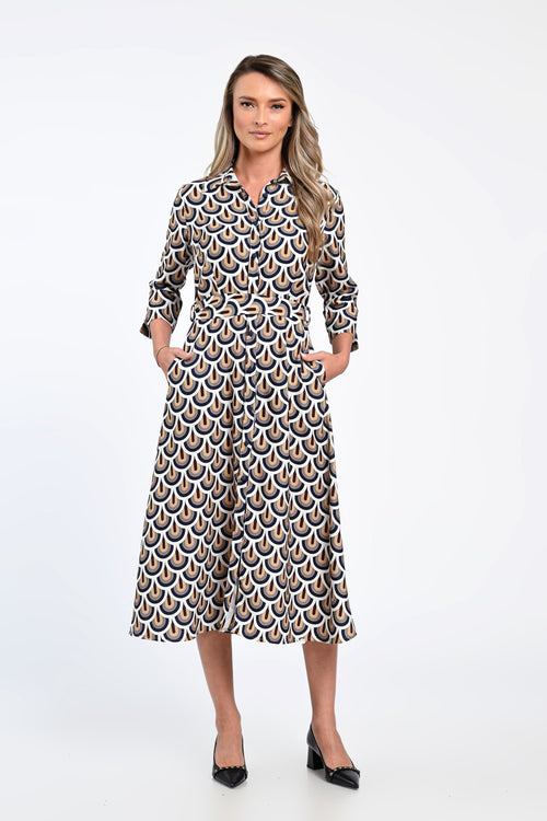 Rochie midi imprimată Sonia Natalee