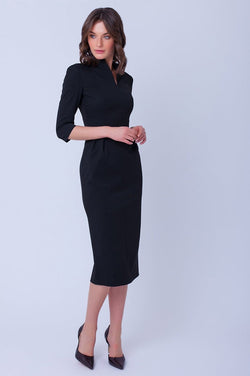 Rochie neagra casual Camelia Natalee Fashion