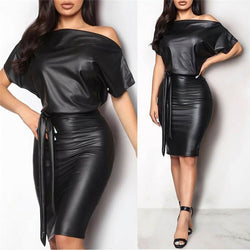 Rochie piele cordon Natalee Natalee Fashion