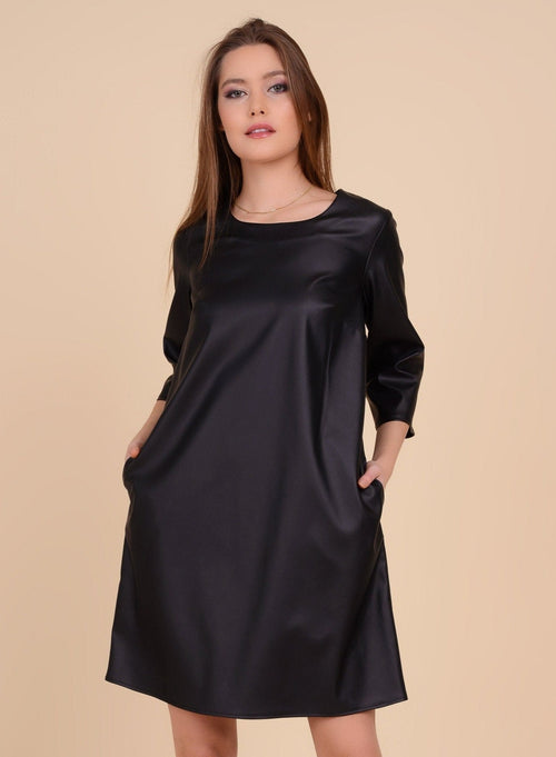 Rochie piele ecologica Doina Natalee Fashion
