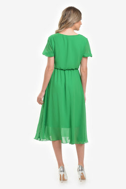 Rochie de vara din voal verde Gilda Natalee Fashion