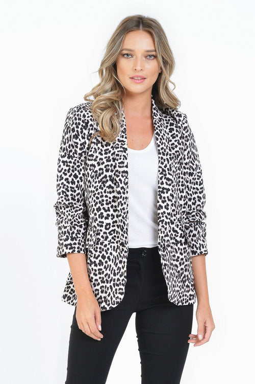 Sacou dama animal print casual Aurelia Natalee Fashion
