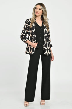 Sacou damă clasic negru si crem  Atalanta Natalee Fashion