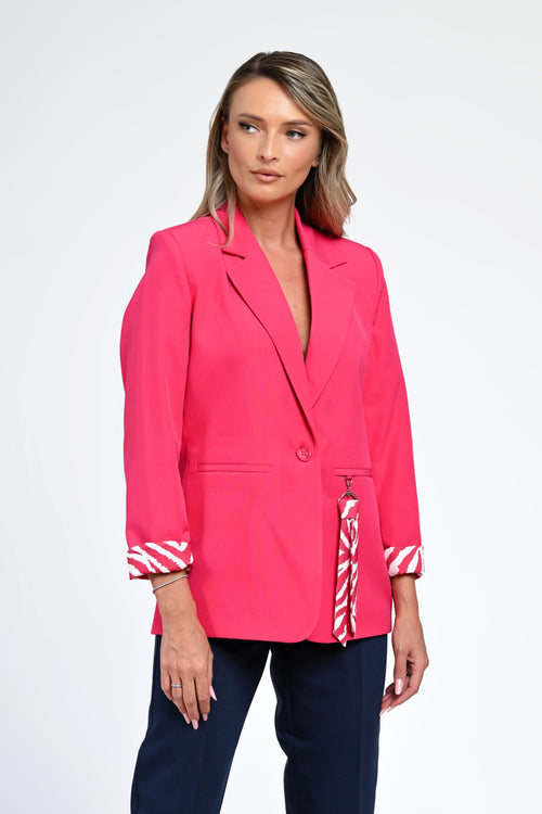Sacou damă  elegant fucsia Bianca Natalee Fashion