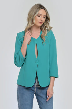 Sacou dama elegant verde smarald Ioana Natalee Fashion