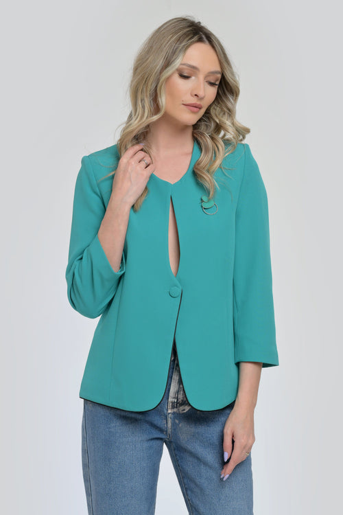 Sacou dama elegant verde smarald Ioana Natalee Fashion