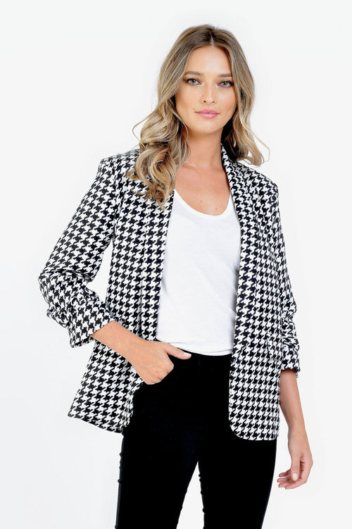 Sacou dama picior de cocos casual Audrey Natalee Fashion