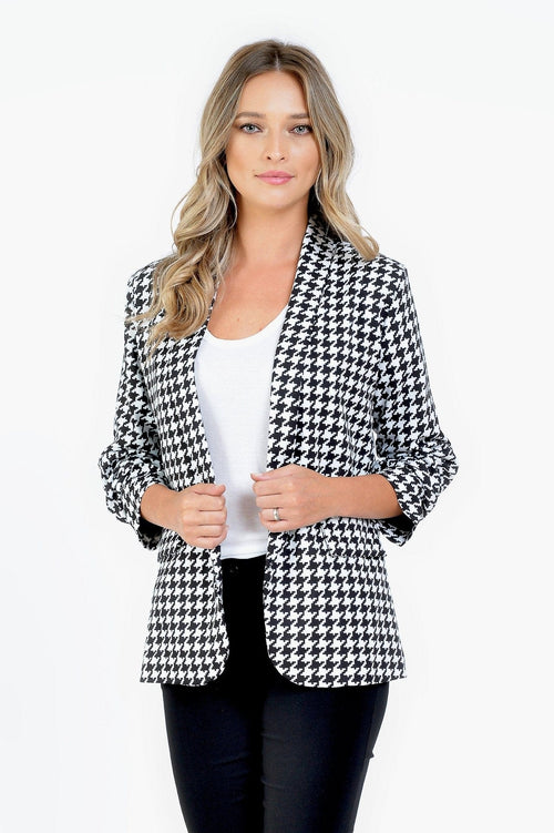 Sacou dama picior de cocos casual Audrey Natalee Fashion