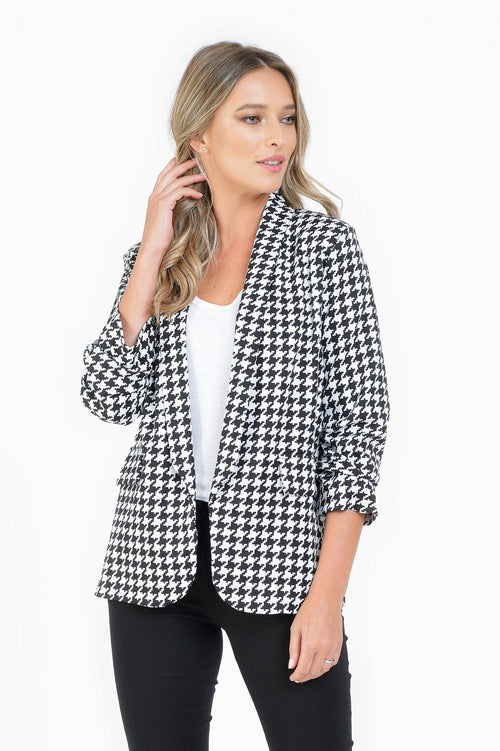 Sacou dama picior de cocos casual Audrey Natalee Fashion