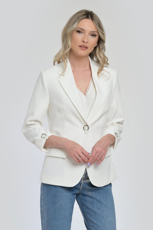 Scaou dama elegant alb Ancuta Natalee Fashion