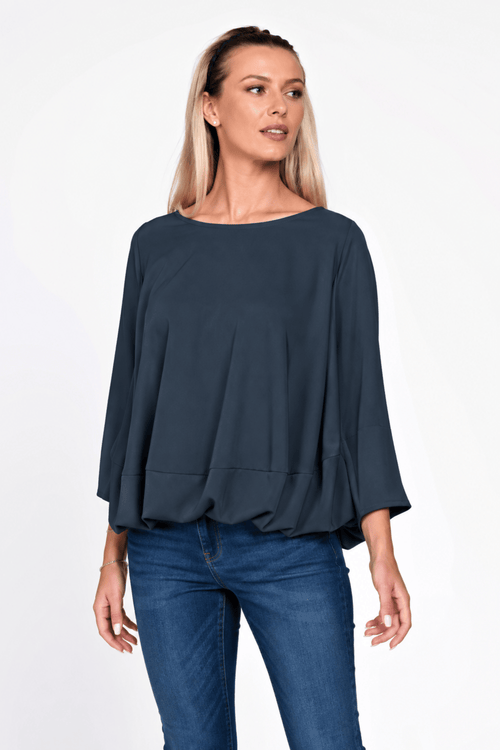 Bluza Eranthe baloon style gri petrol