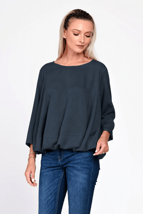 Bluza Eranthe baloon style gri petrol