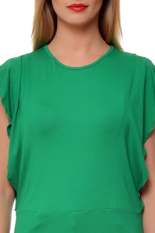 Natalee Fashion Bluză Bluza aripioare verde