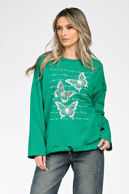 Bluză casual cu print fluturi damă Livia Natalee Fashion