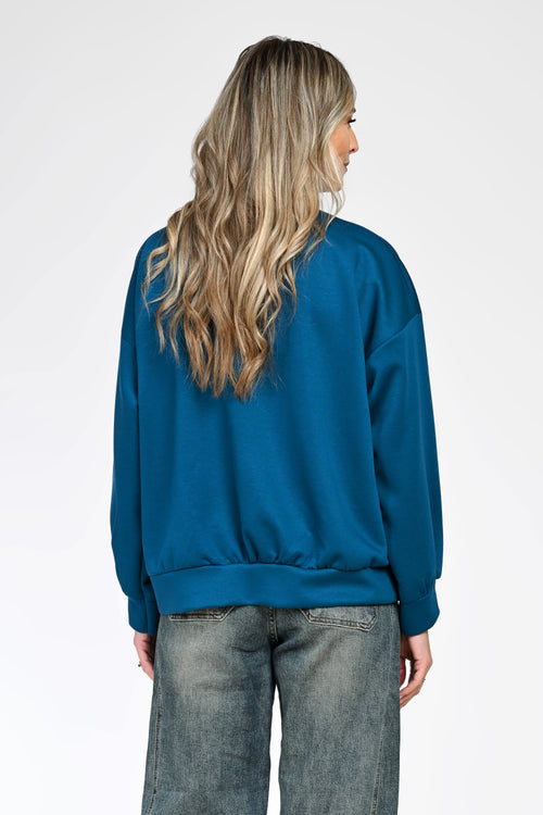 Bluză casual dama cu aplicație florală Elara Natalee